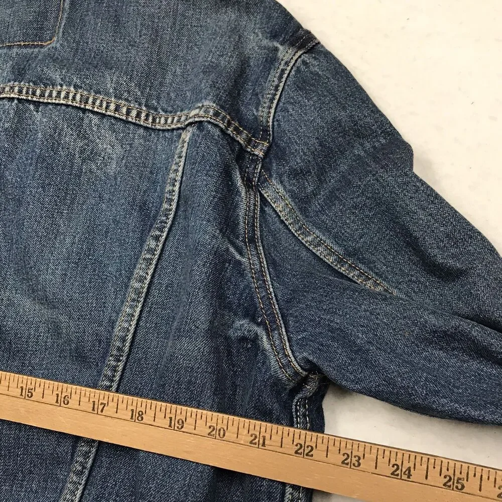 LEVIS Denim Trucker Jacket Men 2XL Faded Distressed Outdoor Red Tab 72334 - Picture 16 of 16
